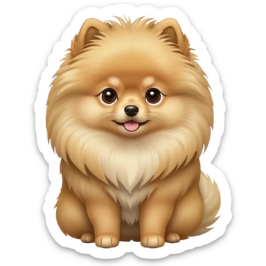 Pomeranian in Beige  sticker