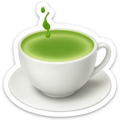 cup of hot matcha sticker