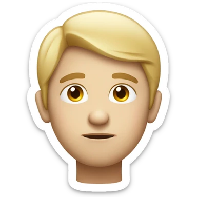 whirte skin person thinking sticker