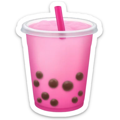 Pink bubble tea  sticker