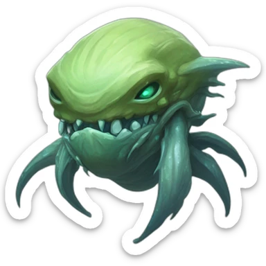 alien sea creature  monster scifi roguelike rpg style inspired by slay thee spire sticker