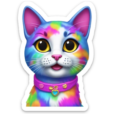 lisa frank cat sticker