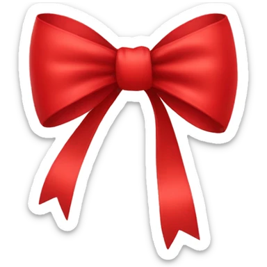 Red bow sticker