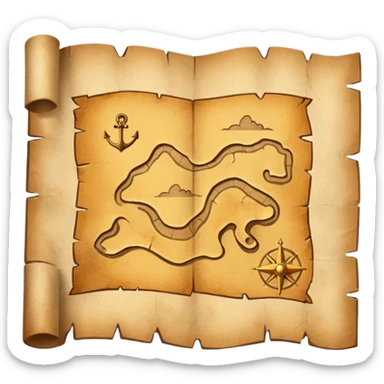 treasure map sticker