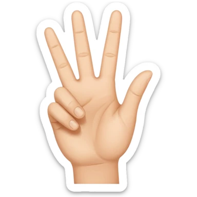 peace sign hand sticker
