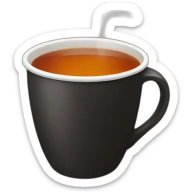 a cup of black tea sticker