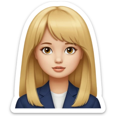 Debby Ryan (golden blonde hair with straight bangs) sticker