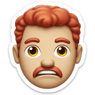 red irish angry man  sticker