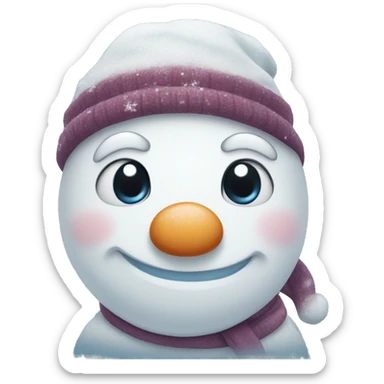 Cute snowman sticker