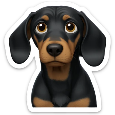 dog gazing into the void sticker