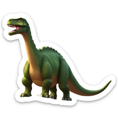 Dinosaur on a mountain  sticker