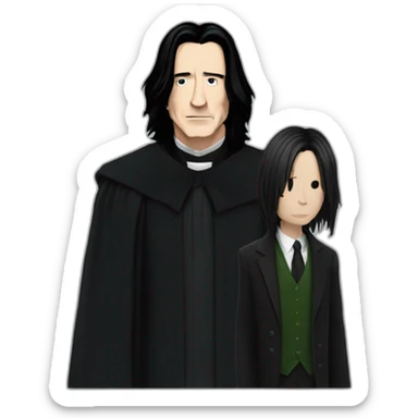 snape standing next to a dj sticker