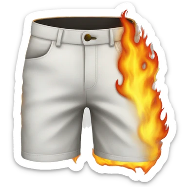 Shorts on fire sticker