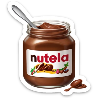 Jar of Nutella make the label say cocoa kisses  sticker