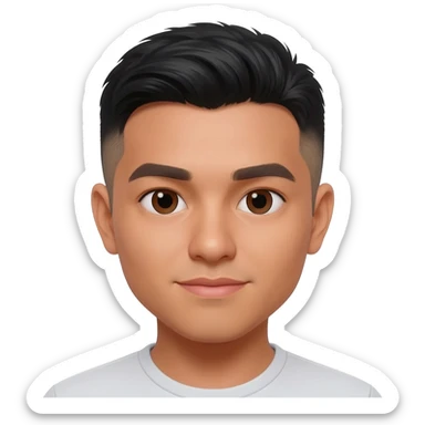 Peruvian man fade hair cut 25 year old  sticker