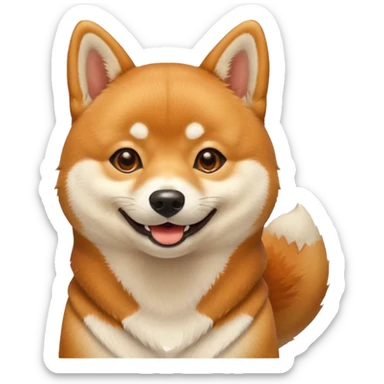 happy shiba inu sticker