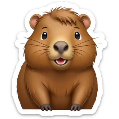 Capybara in the wind sticker