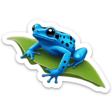 Blue Poison Dart Frog sticker