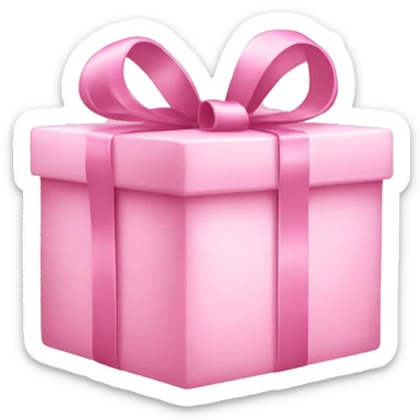 pastel pink present  sticker
