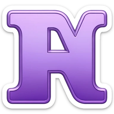 purple letters sticker