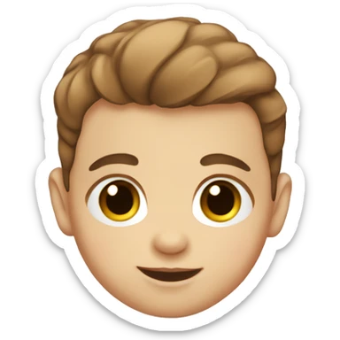 Baby boy with brown eyes and brown hair sticker