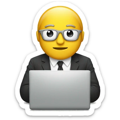 développeur web avec un ordinateur sticker