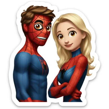 Spider-Man and his girlfriend  sticker