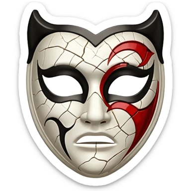 Theatre mask tragedy sticker