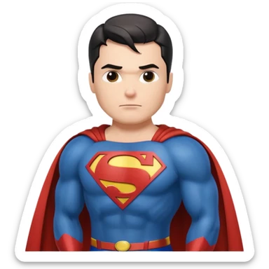 superman with cape sticker