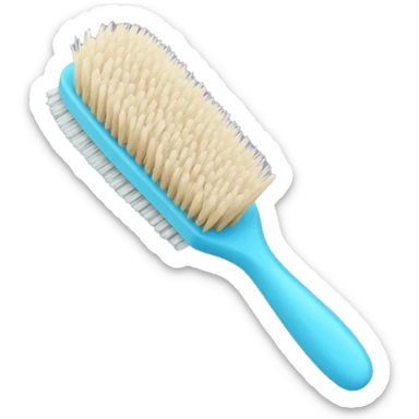Light blue hair brush sticker