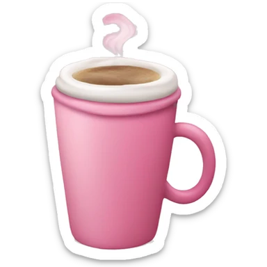 pink coffee sticker