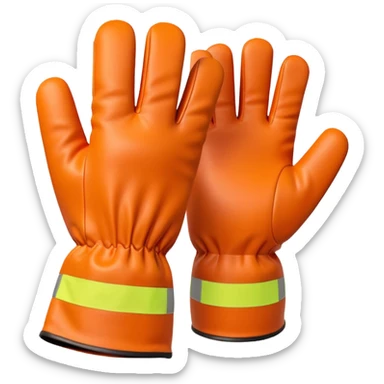 thick work gloves with reinforced palms, construction safety equipment, 3D emoji style sticker