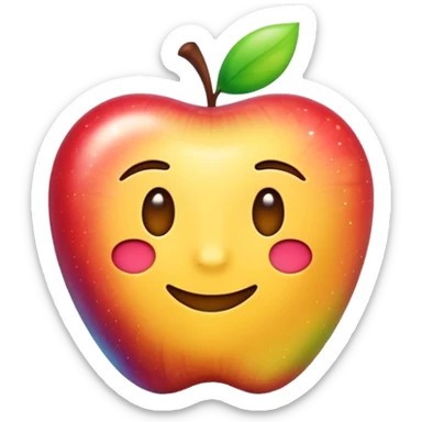 handwritten note apple like emoji style "shine unapologetically" sticker