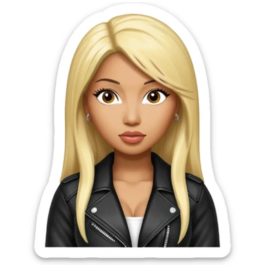 Nicki Minaj wear leather jacket sticker