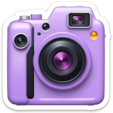 light purple camera sticker