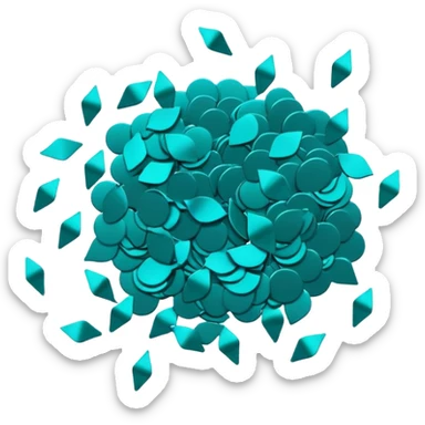 Teal celebration sticker