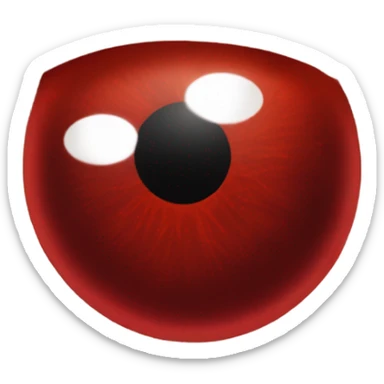 One large veiny eye with two big red feet sticker