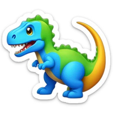 google chrome dino with google's android color sticker