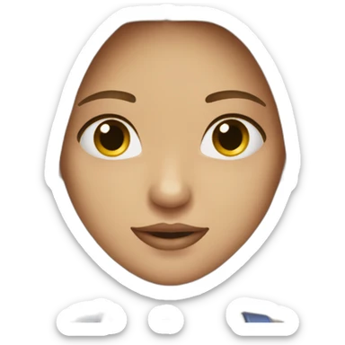 Fille scintillante qui me regarde sticker