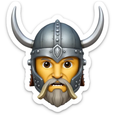 helmet, viking style sticker