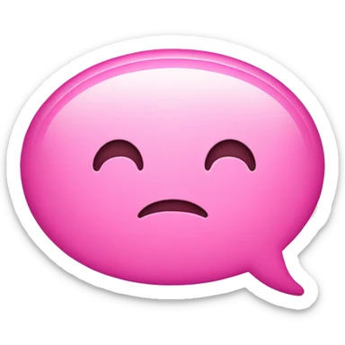 Pink message bubble  sticker