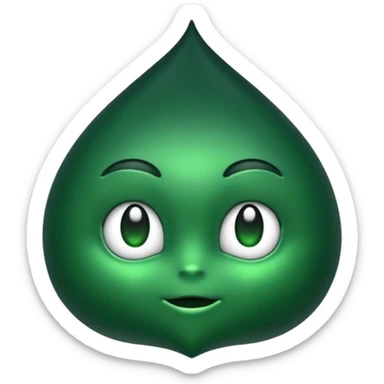 moño verde obscuro sticker