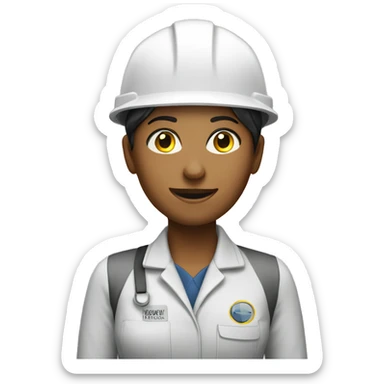 Occupational safety and health woman employee sticker