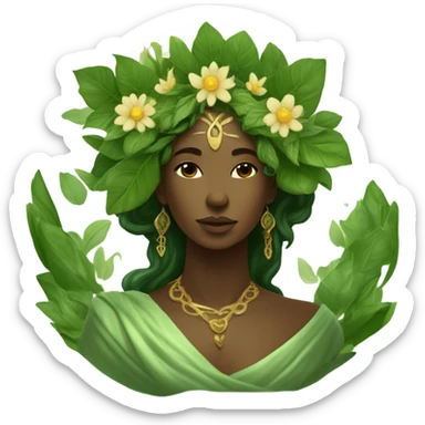 A depiction of Gaia as the mother goddess sticker