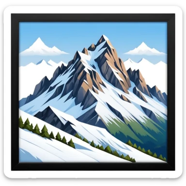 the mountain "Säntis" in St. Galler Rheintal, based on this picture > https://www.hoherkasten.ch/wp-content/uploads/2023/05/Slider_Hoher-Kasten_Sommer.jpg sticker