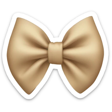 Beige bow  sticker