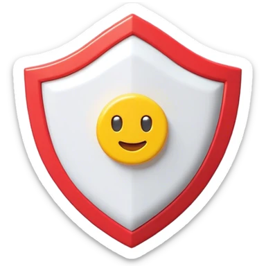 Clash of Clans aesthetic: Cinematic Playful Pixel 3D Shield Emoji, rendered in a 3D vector-style similar to standard emojis with minimal shading and bold, simplified shapes. A compact, distinct form with signature details, softly glowing with a pixelated adventure charm. Simplified yet unmistakably iconic, highly detailed and consistent, glowing with a soft radiance and high shine. Stylized with a touch of classic pixel-art charm and a soft glowing outline, capturing the essence of a beloved gaming relic with a friendly, playful manner! sticker