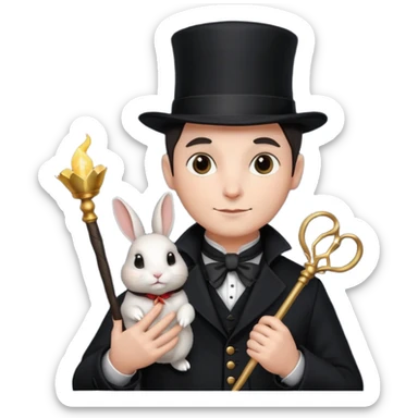 magician and pet sticker