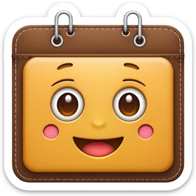 crie um emoji de uma agenda sticker