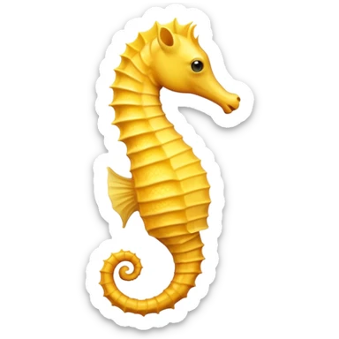 Yellow Seahorse  sticker
